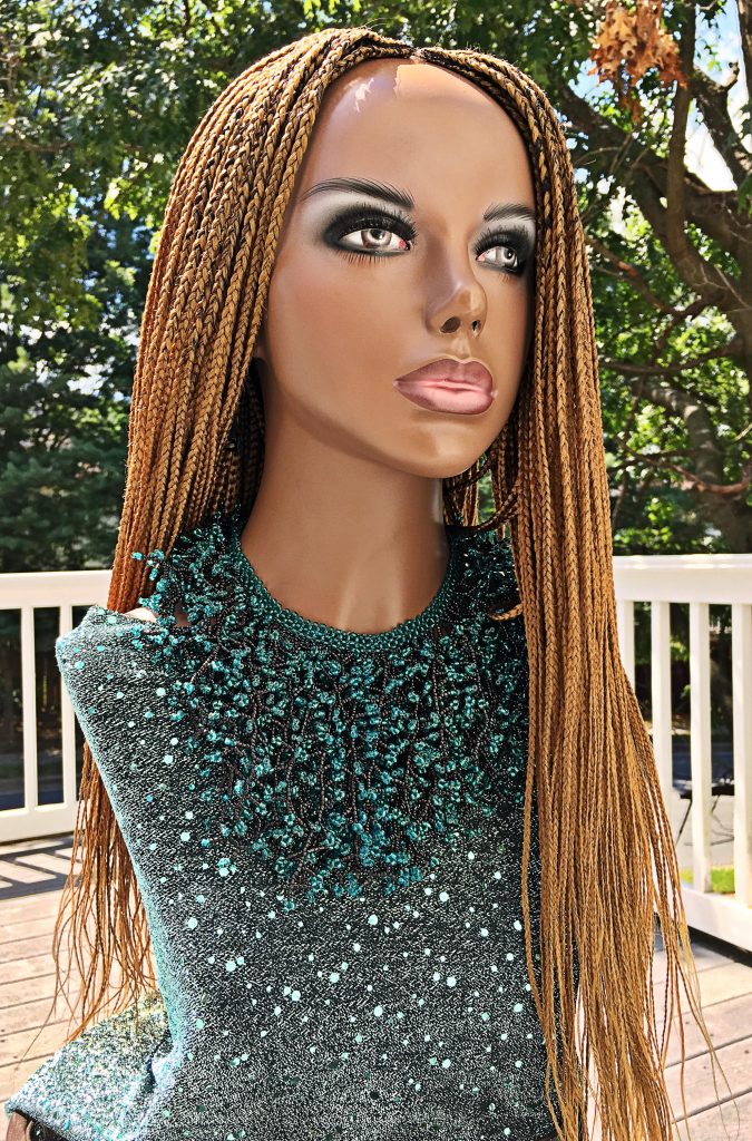 2Chique Boutique Women's Cornrow Box Braided Wig Color 27, 26 Inches