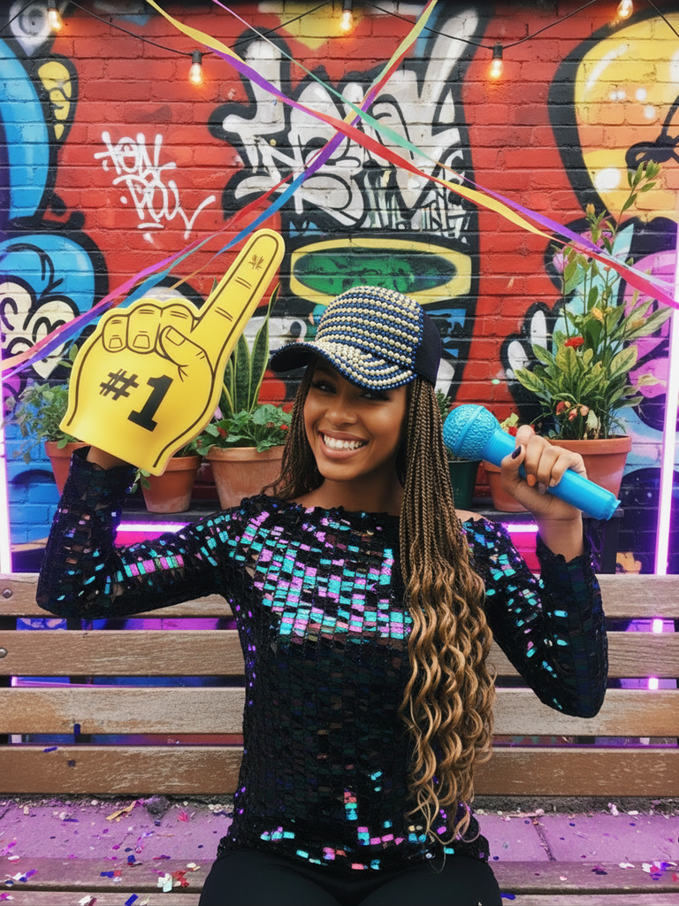 Full Front AB Stone Multi Rhinestone Fashion Cap