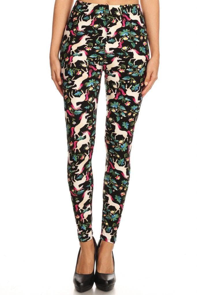Unicorn Printed High Waisted Leggings
