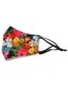 Floral Print Multicolor Reusable Face Mask with Filter Pockets