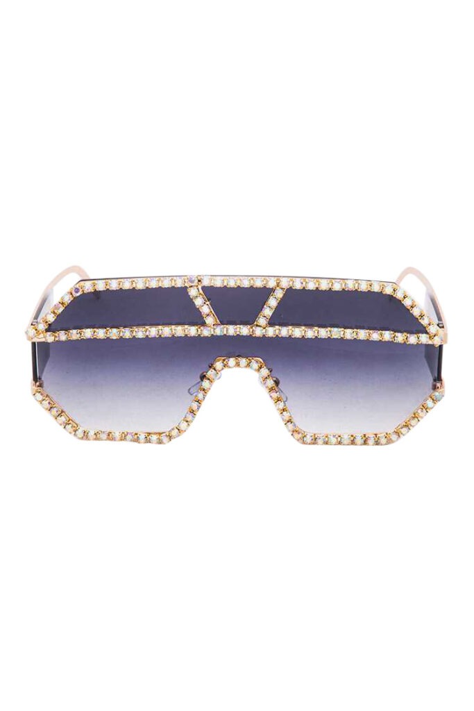 Unique Crystal Pave Sunglasses