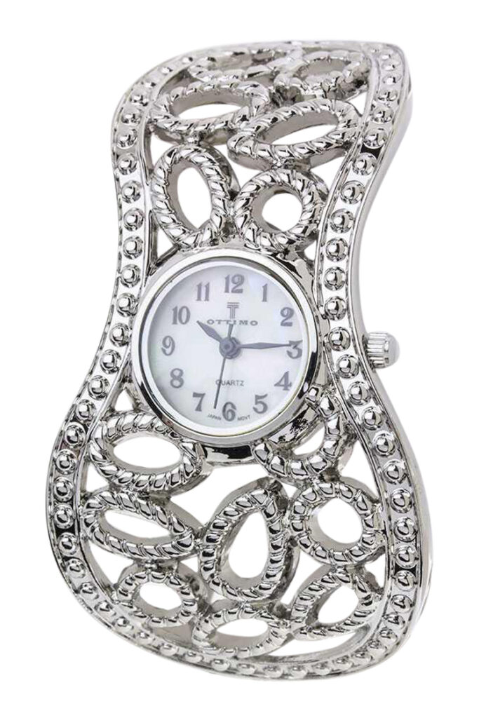 Textured Hoop Wavy Bangle Watch