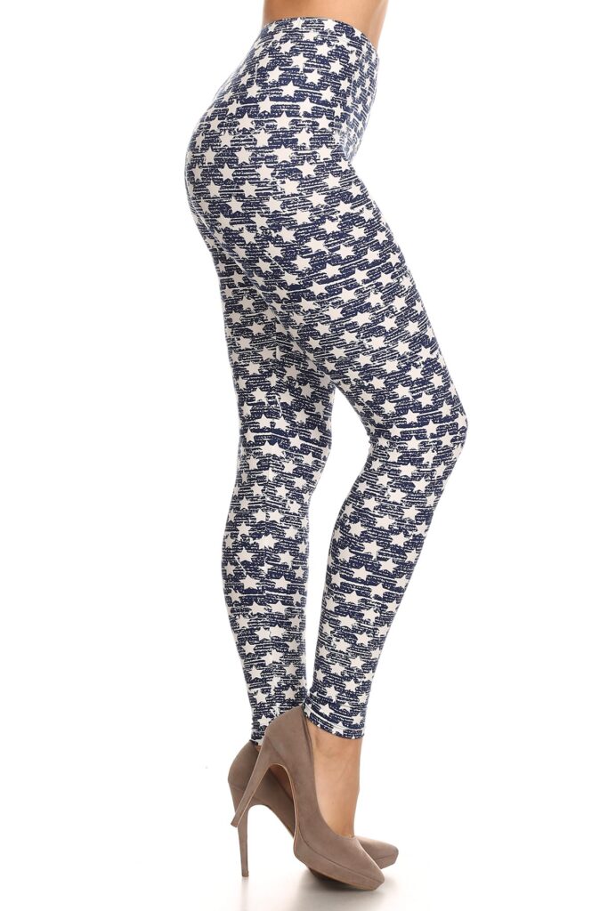 High Waist Full Length Ultra Soft Star Printed Leggings