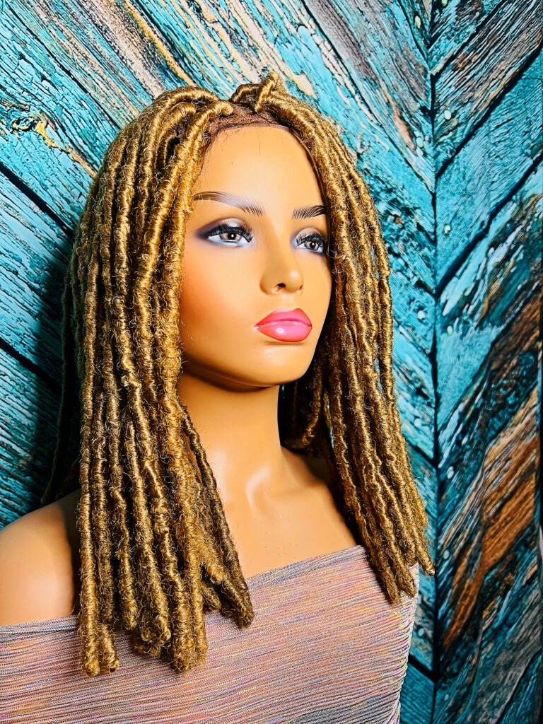 Braided Wig Goddess Locs Color 27 18Inches